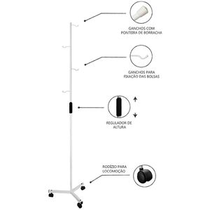 Suporte para Soro ArtiPé com Rodízio/Regulagem Altura - unidade