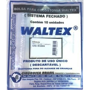 Bolsa Colostomia Waltex 60mm - 10 unidades