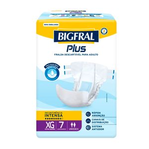 Fralda Geriátrica Plus Bigfral - Tamanho XG - 7 Unidades