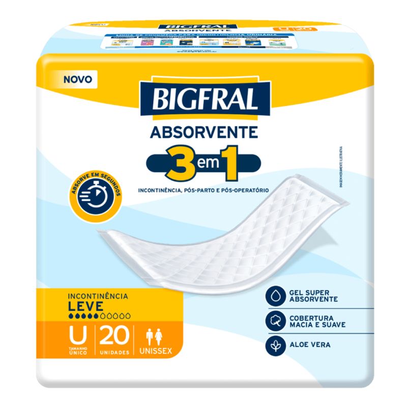 Absorvente-Regular-Plus-Bigfral-com-20-unidades