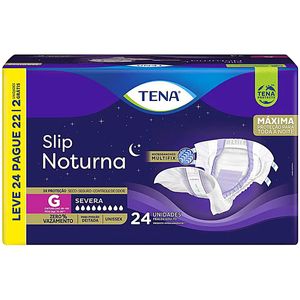 Fralda Geriátrica Tena Slip Noturna - Tamanho G - Com 24 unidades