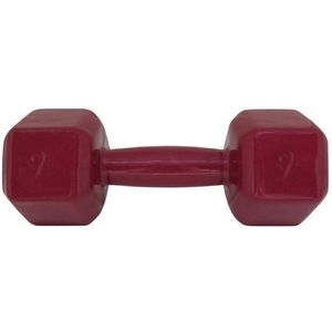 Halter Acte Sports 9kg Emborrachado Sextavado Vinho - unidade