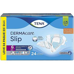 Fralda Geriátrica Tena Dermacare Slip - Tamanho G - Com 24 unidades