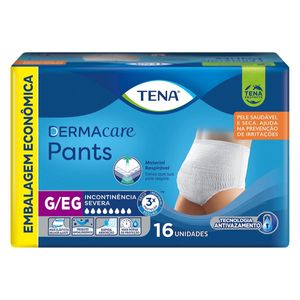 Roupa Íntima Tena Pants Dermacare - Tamanho G/EG - Com 16 unidades