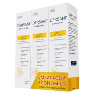 Dersani Loção Oleosa AGE 200ml - Embalagem Econômica com 3 Unidades