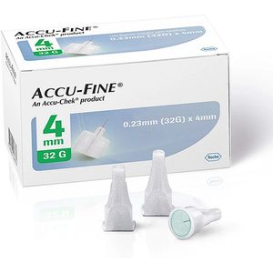 Agulha Caneta Insulina Accu-Fine Roche - 4mm - 32G - unidade