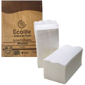 Toalhas de Papel Interfolhadas Ecolife - 700 unidades