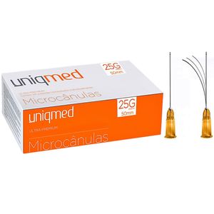 Microcânula Ultra-Premium Uniqmed 25G 0,50x50mm - unidade