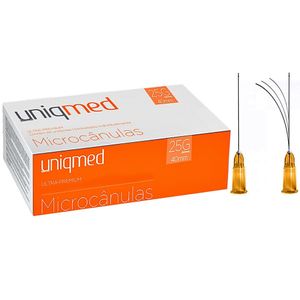 Microcânula Ultra-Premium Uniqmed 25G 0,50x40mm - unidade