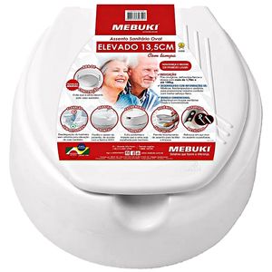 Assento Elevado de Vaso Sanitário Oval com Tampa 13.5cm - unidade