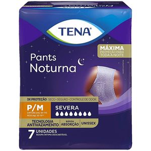 Roupa Íntima Descartável Tena Pants Noturna P/M - 07 unidades