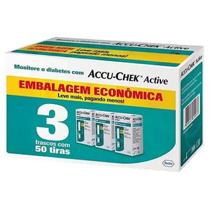 Tiras Reagentes Accu-Chek Active Roche - Kit com 150 unidades