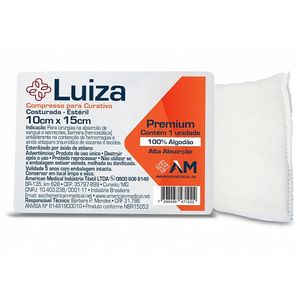 Compressa para Curativo Cirúrgico Estéril Luiza 10x15 cm - unidade