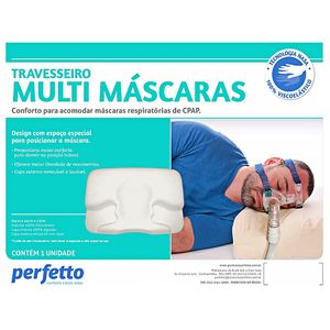 Travesseiro Multi Máscaras Perfetto para CPAP 64x44x12cm - unidade