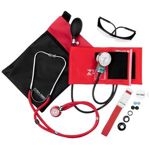 Kit Acadêmico KPA235 P.A. MED - Vermelho - Com Bolsa Ergonômica