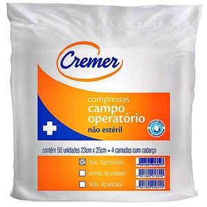 Campo Operatório Cremer com cadarço 23X25cm - 50 unidades