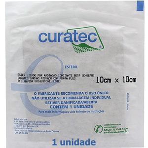 Curativo Curatec Carvão Ativado Prata Plus 10x10cm - unidade