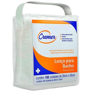 Lenço para Banho e Higiene Cremer - 100 unidades