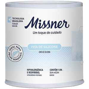 Fita de Silicone Missner Hipoalérgica 5cmx4.5m - unidade