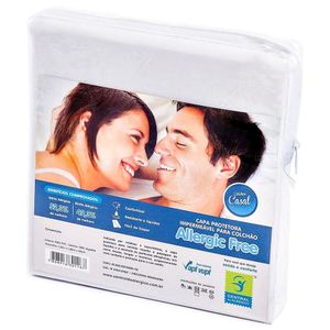 Capa Impermeável Antiácaro Colchão Casal 1,38mX1,88mX30cm Elástico