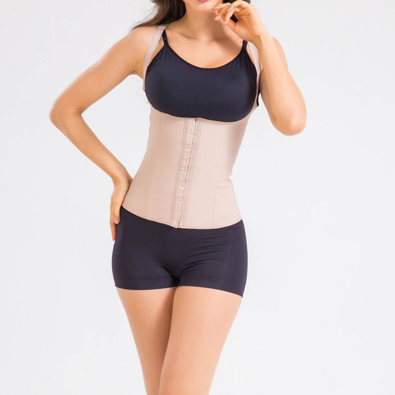 Corselet-Esbelt-Cotton-Chocolate---Vista-de-Frente