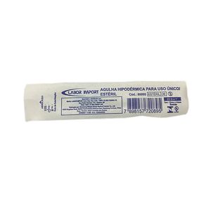 Agulha Hipodérmica Labor Import - 25x0,6mm - unidade