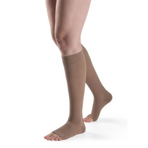 Meia 3/4 Sigvaris Dynaven Basic - Aberta - 20-30 mmHg - Bege - P3