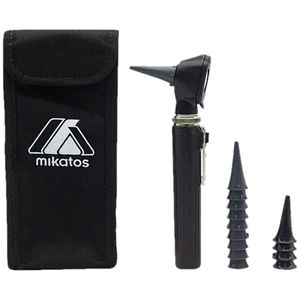 Mini Otoscópio Mikatos LED - Preto