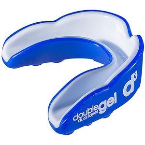 Protetor Bucal Adulto Azul com Dupla Camada em Gel com Estojo - unidade