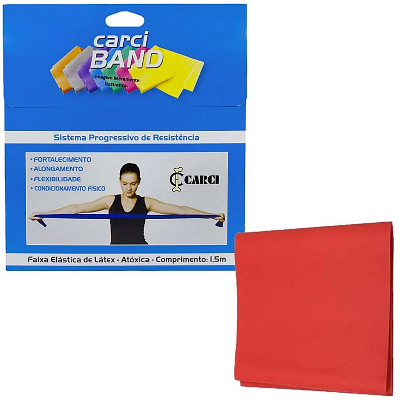faixa-elastica-carci-band-super-leve-vermelha-visao-geral
