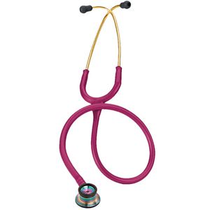 Estetoscópio Littmann Classic II - Neonatal - Framboesa com Rainbow e Conector Dourado 2157