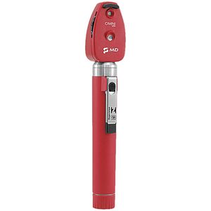 Oftalmoscópio OMNI LED MD - Vermelho com Estojo Macio