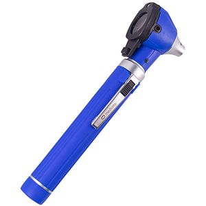 Otoscópio Fibra Óptica LED Medicate - Azul