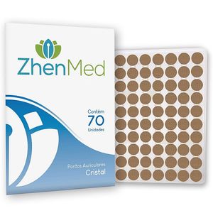 Placa Acupuntura ZhenMed Cristal Esparadrapo Redondo - 70 unidades