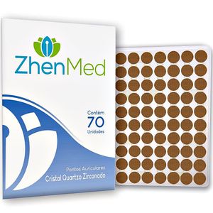 Placa Acupuntura ZhenMed Quartzo Zirconado Esparadrapo Redondo - 70 unidades