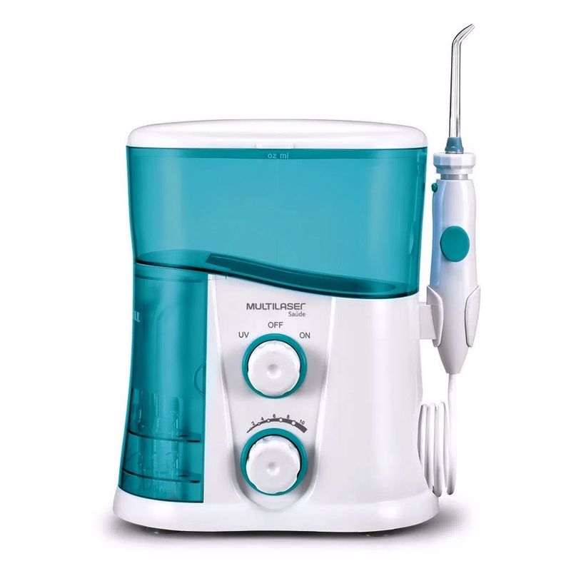 irrigador-oral-clearpik-profissional-7-bicos-branco-azul-visao-geral
