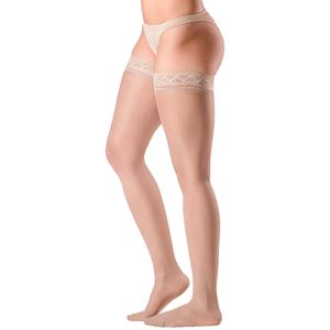 Meia 7/8 Sigvaris Audace 15-20mmHg Fechada Natural Tam 1