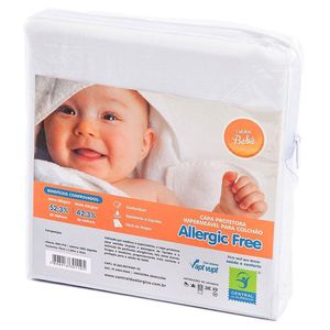 Capa Impermeável Antiácaro Colchão Bebê 70cmX1,30mX12cm Elástico