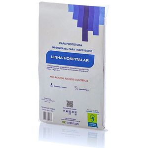 Capa Impermeável Travesseiro Adulto Napa Hospitalar com Zíper 50x70cm
