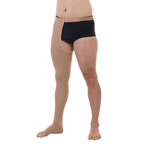 Meia 7/8 com Cinta Comfortline 30-40mmHg Venosan - Direita - Aberta - Bege - Longa - G