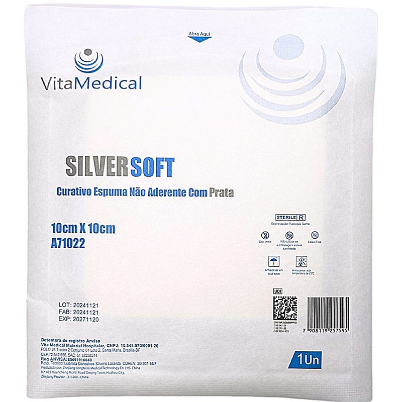 curativo-espuma-ions-prata-silversoft-10-10-cm-visao-geral