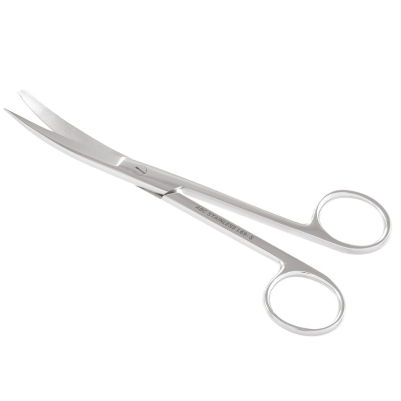 Tesoura-Cirurgica-Fina-Romba-em-Aco-Inoxidavel-ABC---Curva