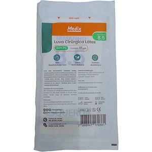 Luva Cirúrgica Medix 8.5 Estéril de Látex Sem Pó - par