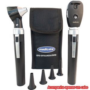 Oto-Oftalmoscópio Medicate MD 8700 LED Preto | Bisturi