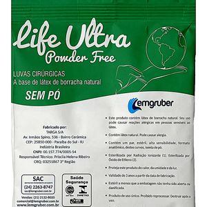 Luva Cirúrgica LifeUltra PowderFree Estéril sem Pó 7.0-1 par