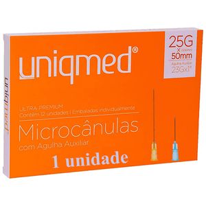 Microcânula Ultra-Premium 25Gx50mm Agulha Auxiliar 23Gx1 - unidade