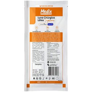 Luva Cirúrgica Supreme Medix 7.5 Estéril de Látex Com Pó - 01 par