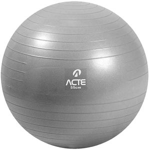 Bola de Exercícios, Pilates e Yoga Gym Ball - Acte Sports - 55 cm - Prata