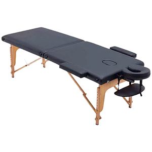 Mesa de Massagem Procirúrgica Preta em Madeira