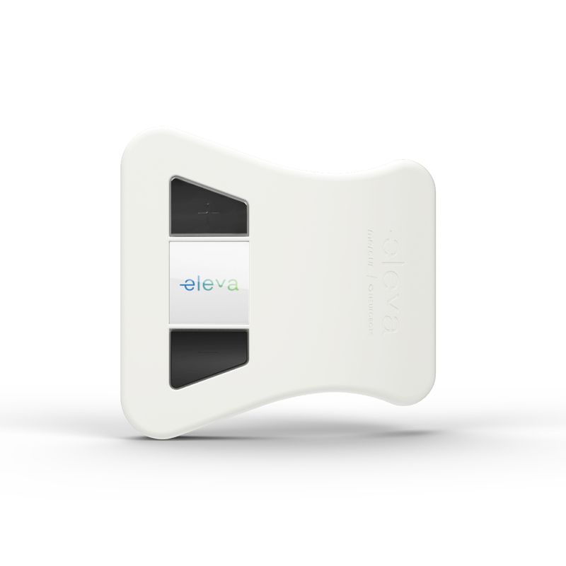 Neuroestimulador-Eleva-Neurobots-Mercur-visto-de-frente-com-tela-ligada